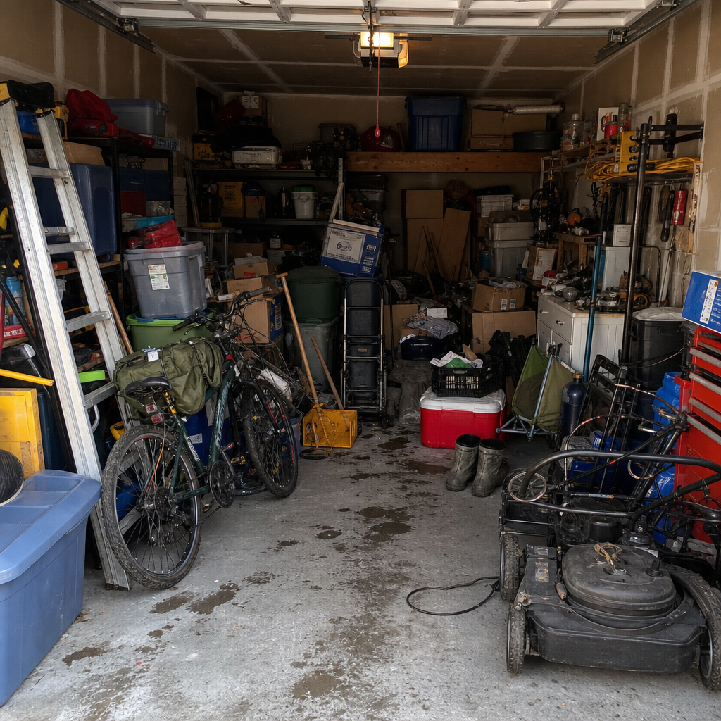 before disposal.
4. Garage Cleanouts
A garage can go from useful storage to a